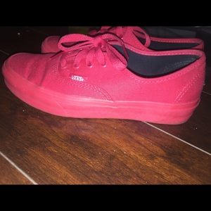 Red Vans size 6